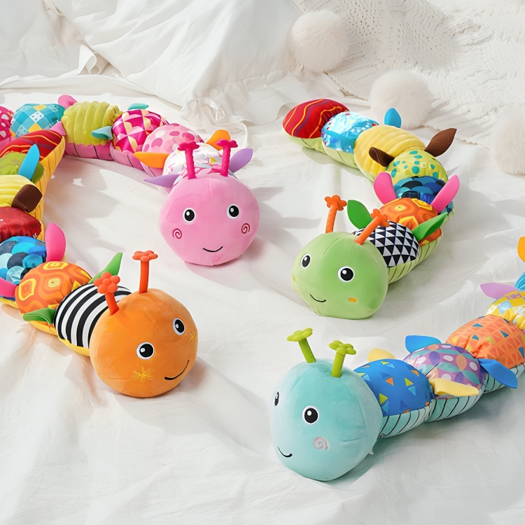 Baby Sensory Toy Musical Caterpillar Soft Plush Fabric for Infants 1