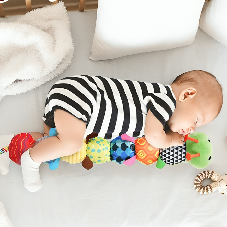 Baby Sensory Toy Musical Caterpillar Soft Plush Fabric for Infants 2