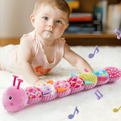 Baby Sensory Toy Musical Caterpillar Soft Plush Fabric for Infants 3