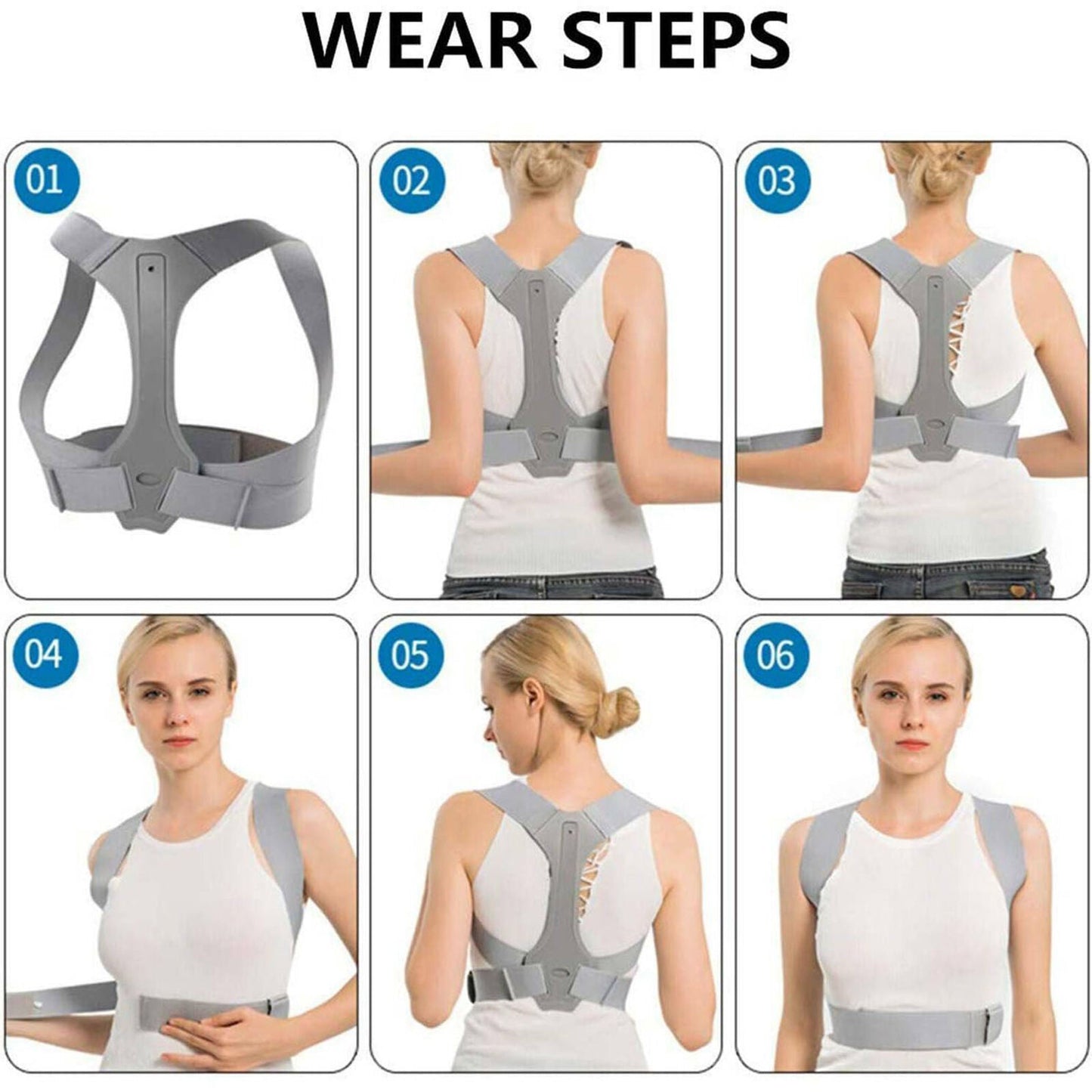 Adjustable Back Brace Posture Corrector - Customizable Back Support Belt for All-Day Comfort-5