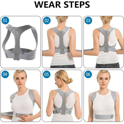 Adjustable Back Brace Posture Corrector - Customizable Back Support Belt for All-Day Comfort-5