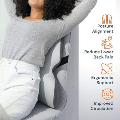 Comfortable Back Support Cushion for Office Chair Relief