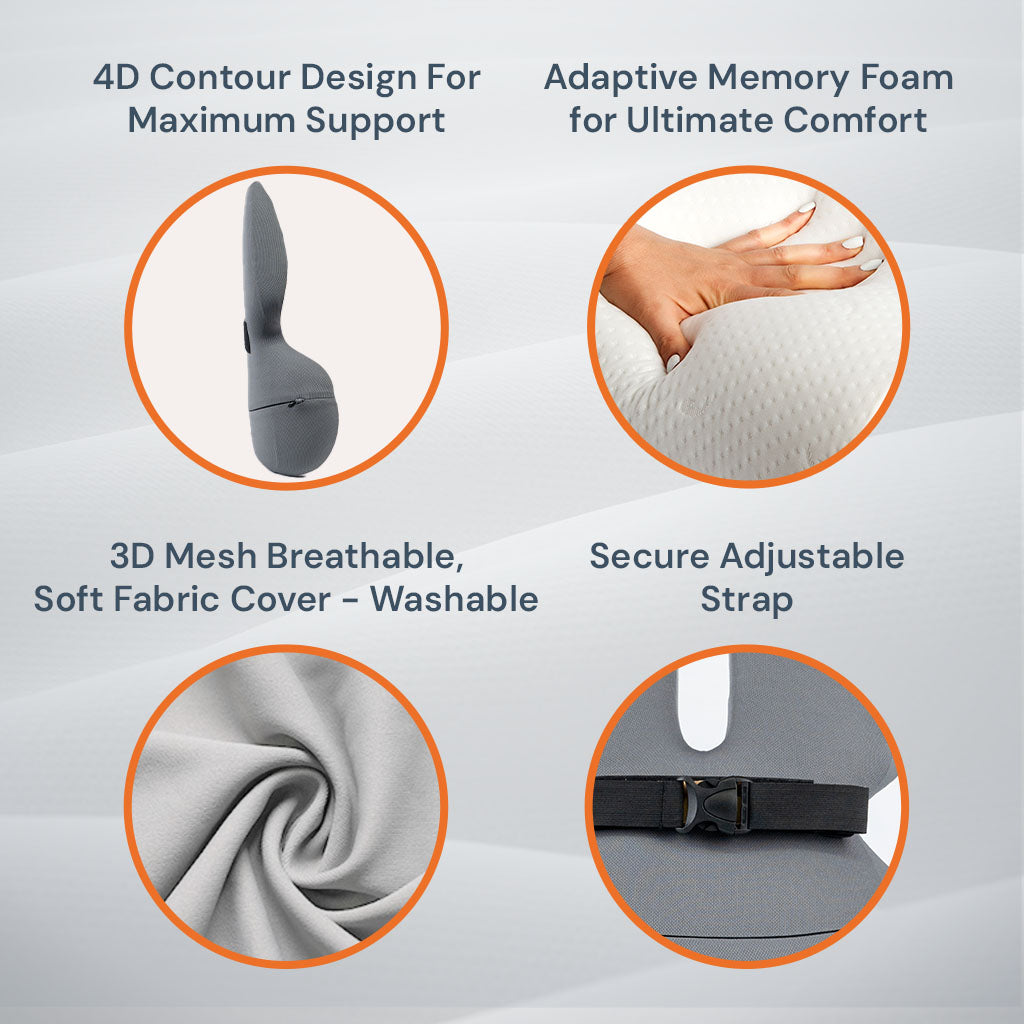Comfortable Back Support Cushion for Office Chair Relief