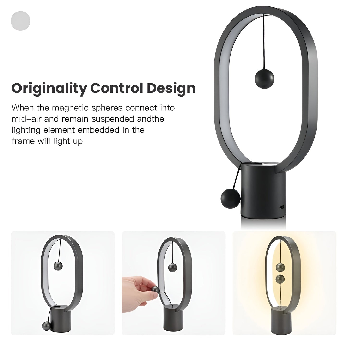 Stylish LED Balance Lamp with USB Charger