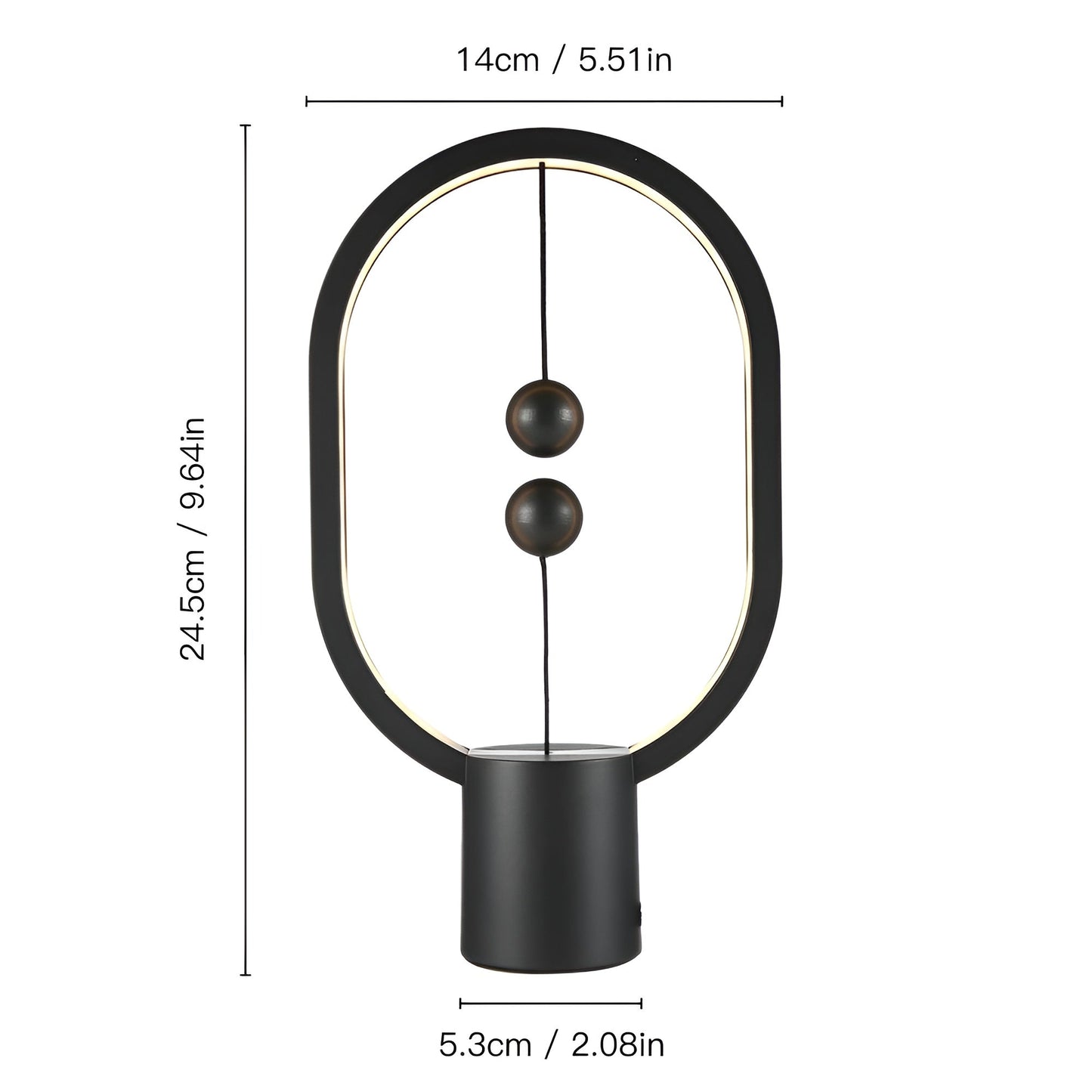 Stylish LED Balance Lamp with USB Charger