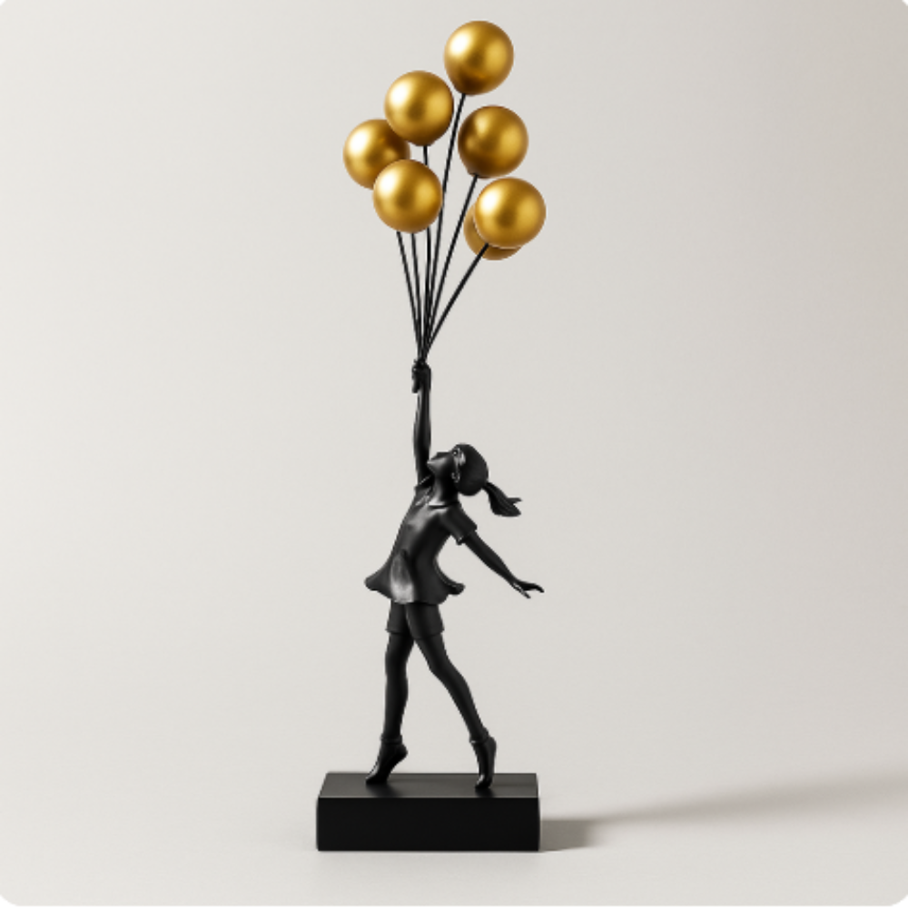 Colorful Female Figurine Balloon Art Home Decoration