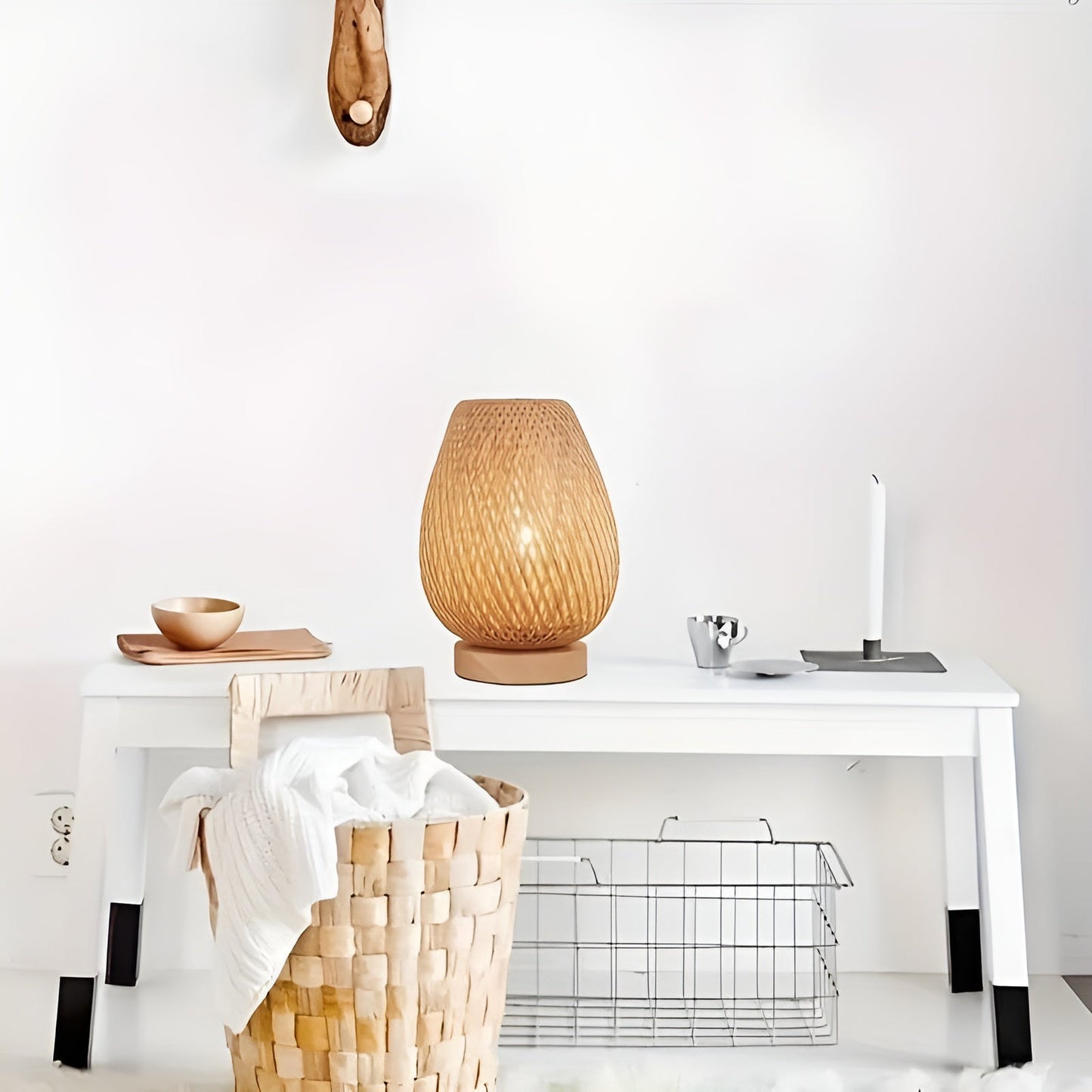 Eco Friendly Bamboo Desk Lamp with USB Port