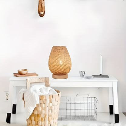 Eco Friendly Bamboo Desk Lamp with USB Port
