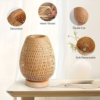 Eco Friendly Bamboo Desk Lamp with USB Port
