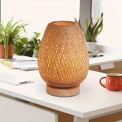 Eco Friendly Bamboo Desk Lamp with USB Port