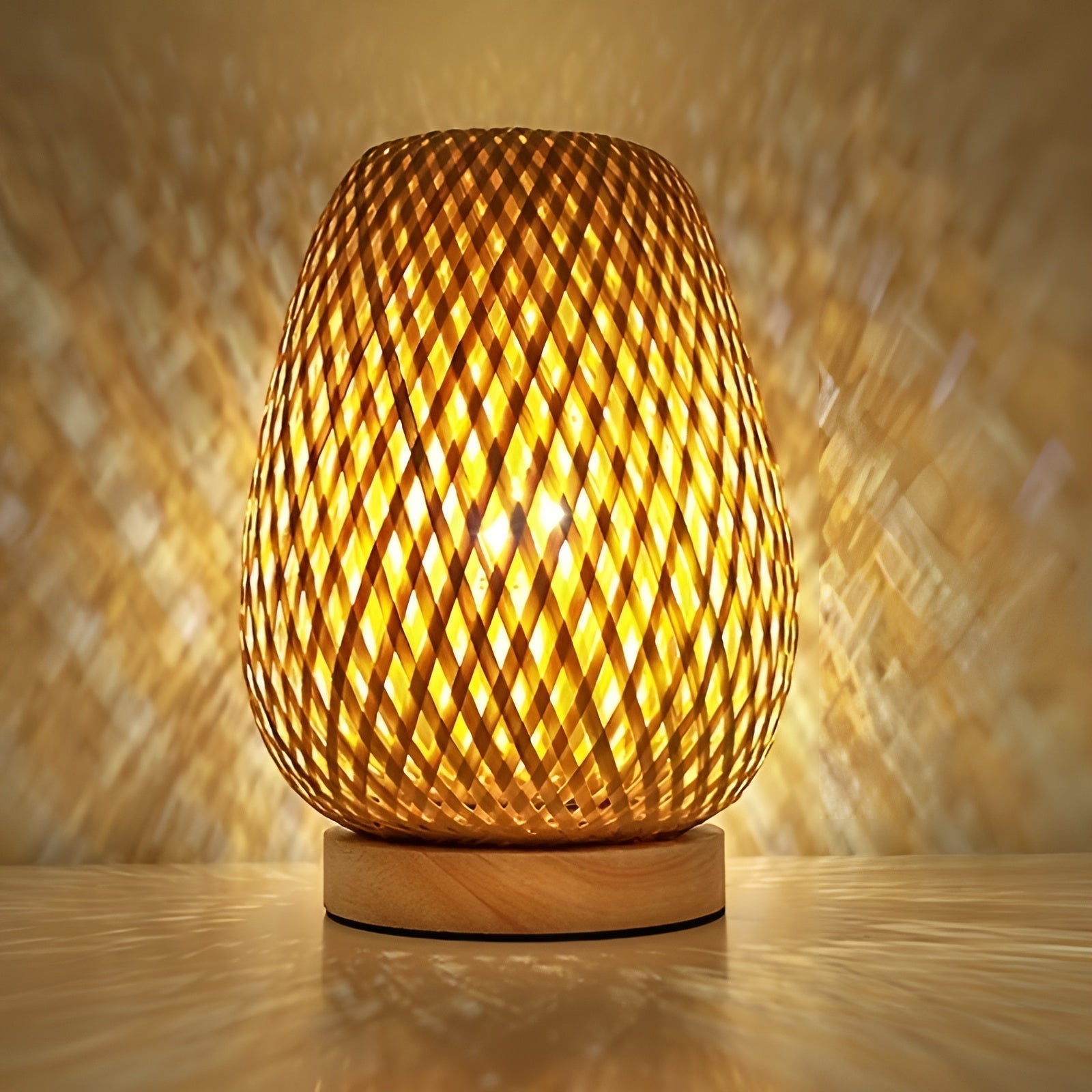 Eco Friendly Bamboo Desk Lamp with USB Port - Fesara