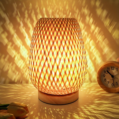 Eco Friendly Bamboo Desk Lamp with USB Port