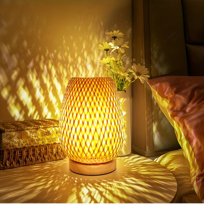Eco Friendly Bamboo Desk Lamp with USB Port