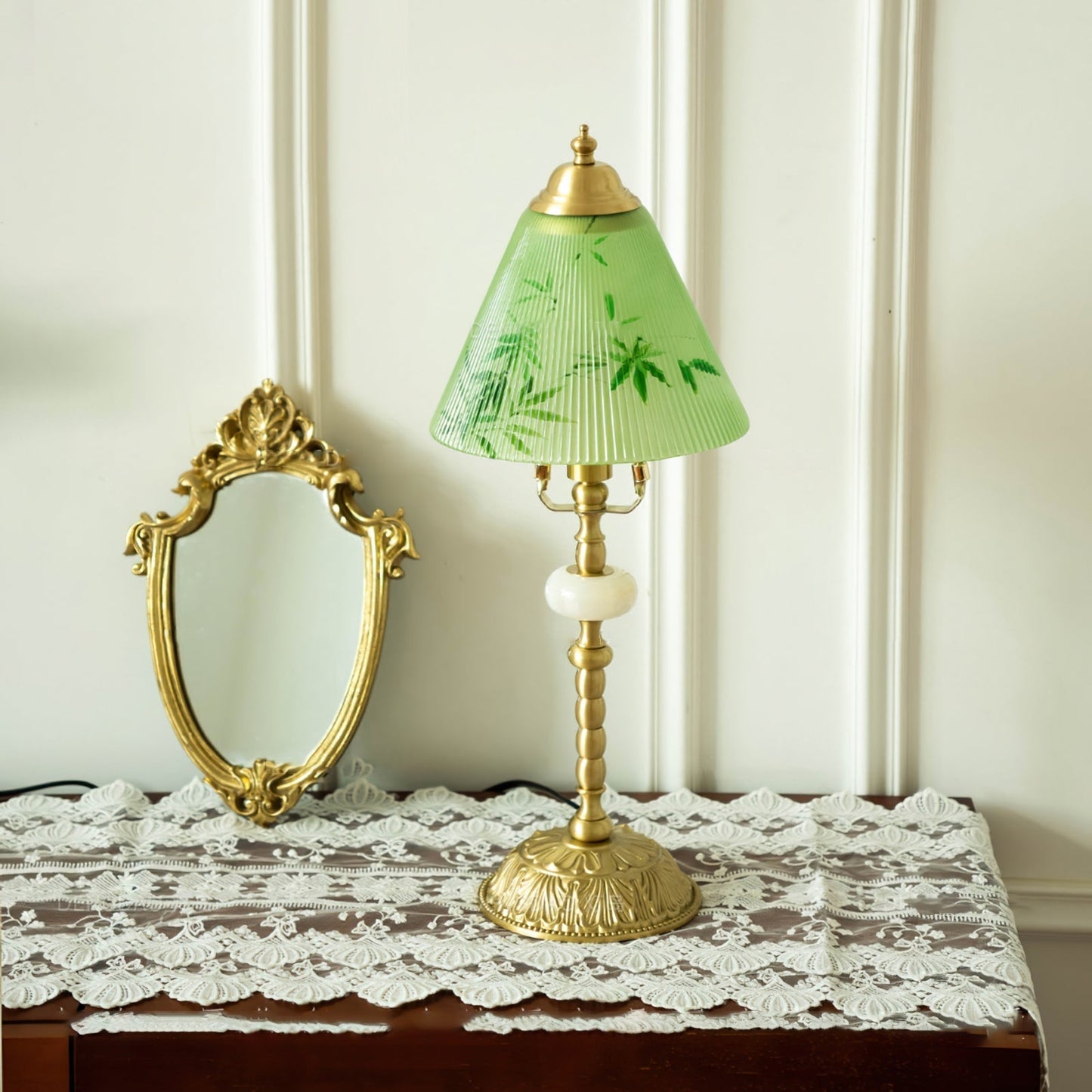 Elegant Wooden Desk Lamp