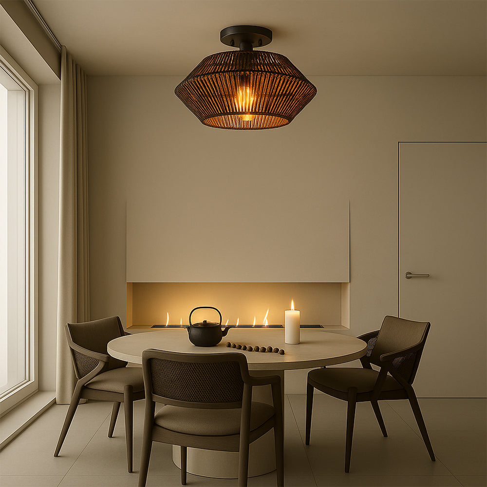 Bamboo Woven Ceiling Lamp 3