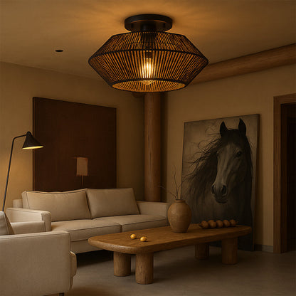 Bamboo Woven Ceiling Lamp 5