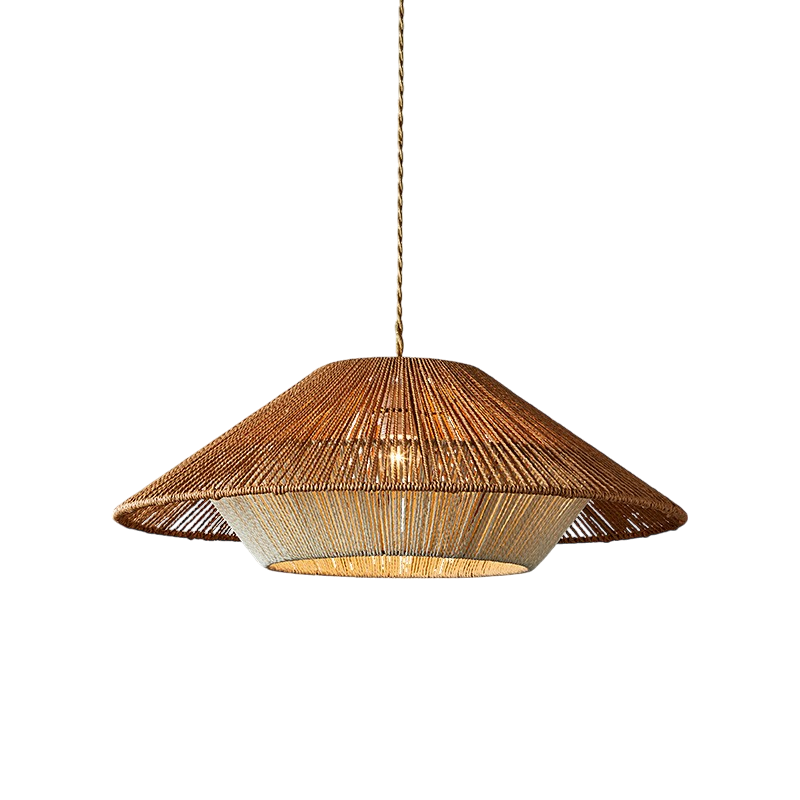 Natural Bamboo Pendant Light Fixture - Fesara