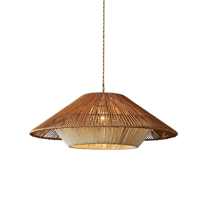 Natural Bamboo Pendant Light Fixture - Fesara
