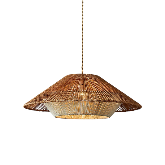 Natural Bamboo Pendant Light Fixture - Fesara