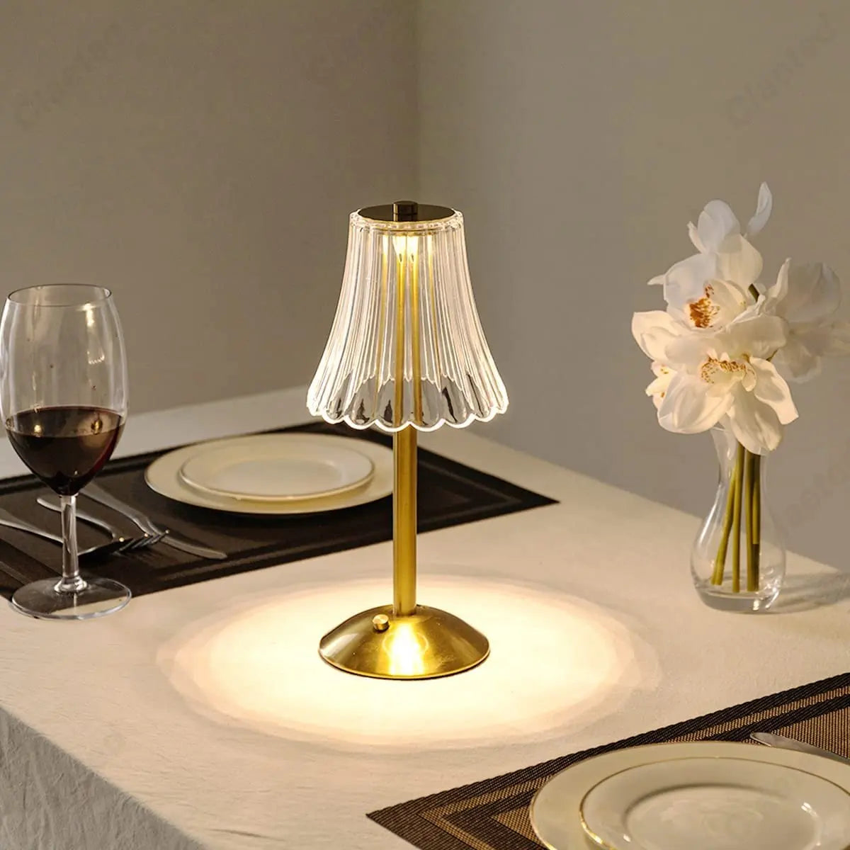 Luxury Crystal Wireless Desk Lamp