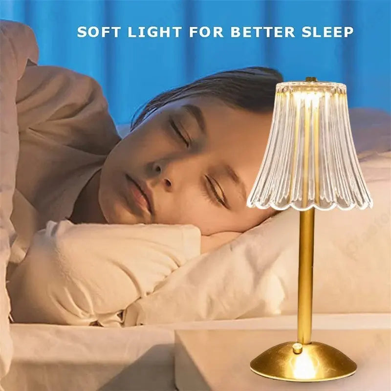Luxury Crystal Wireless Desk Lamp