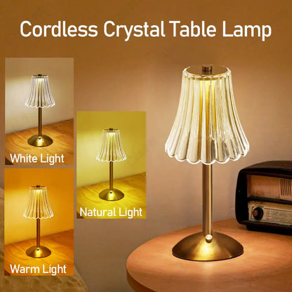 Luxury Crystal Wireless Desk Lamp