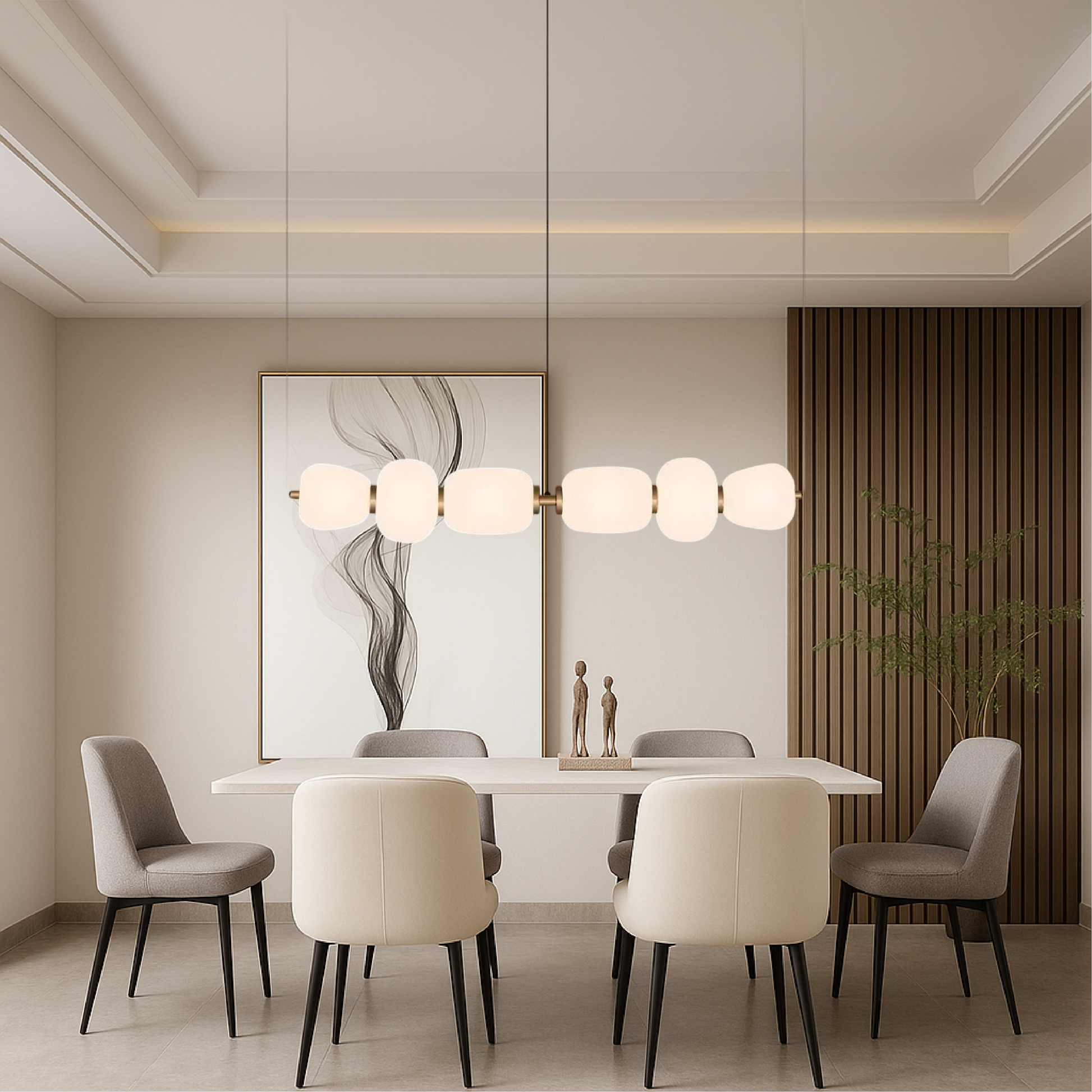 Bar pendant lamp white glass 2