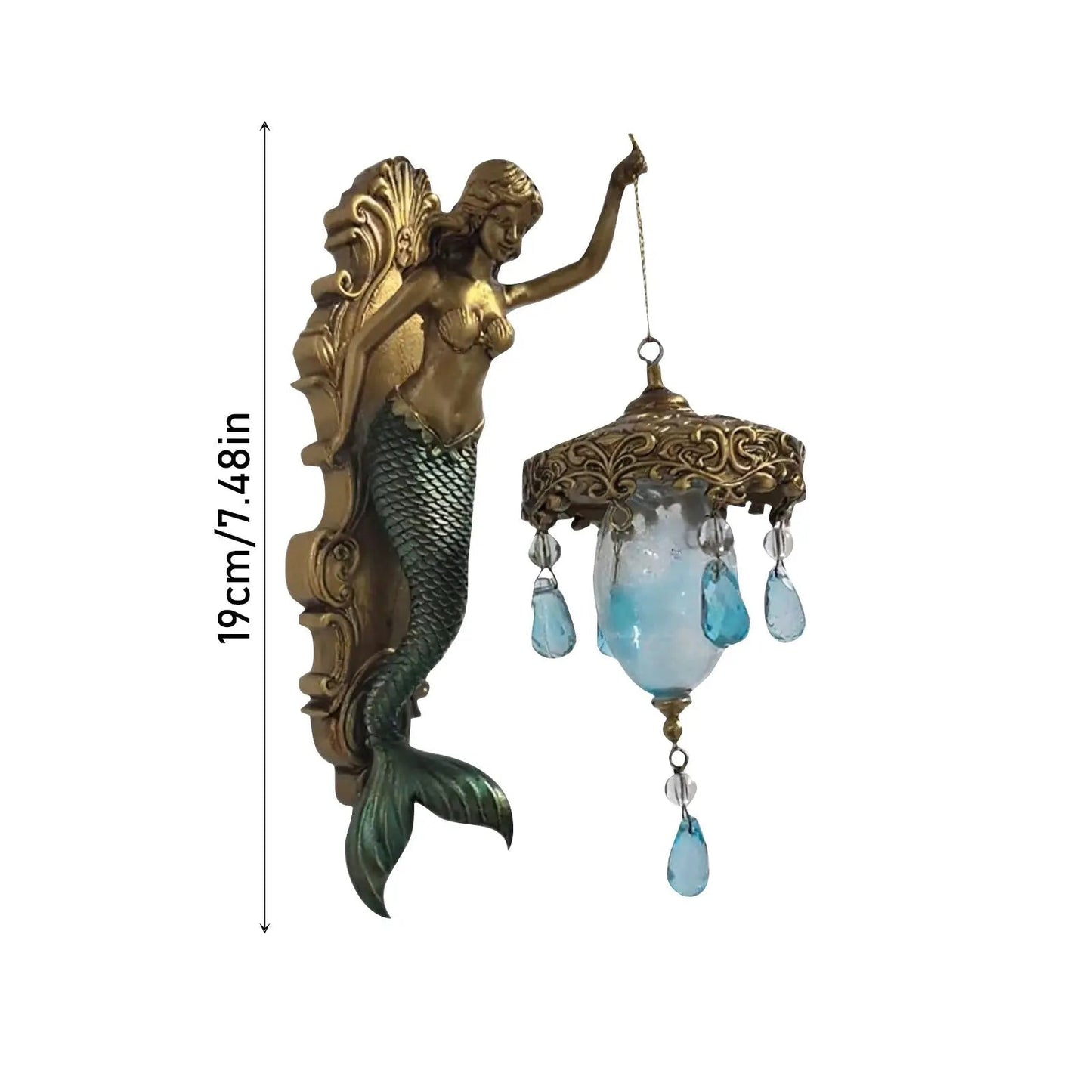 Luxurious Coastal Mermaid Wall Lamp