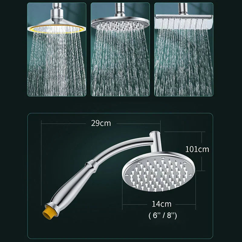 Luxury Low Flow Rain Shower Head for Home Spa