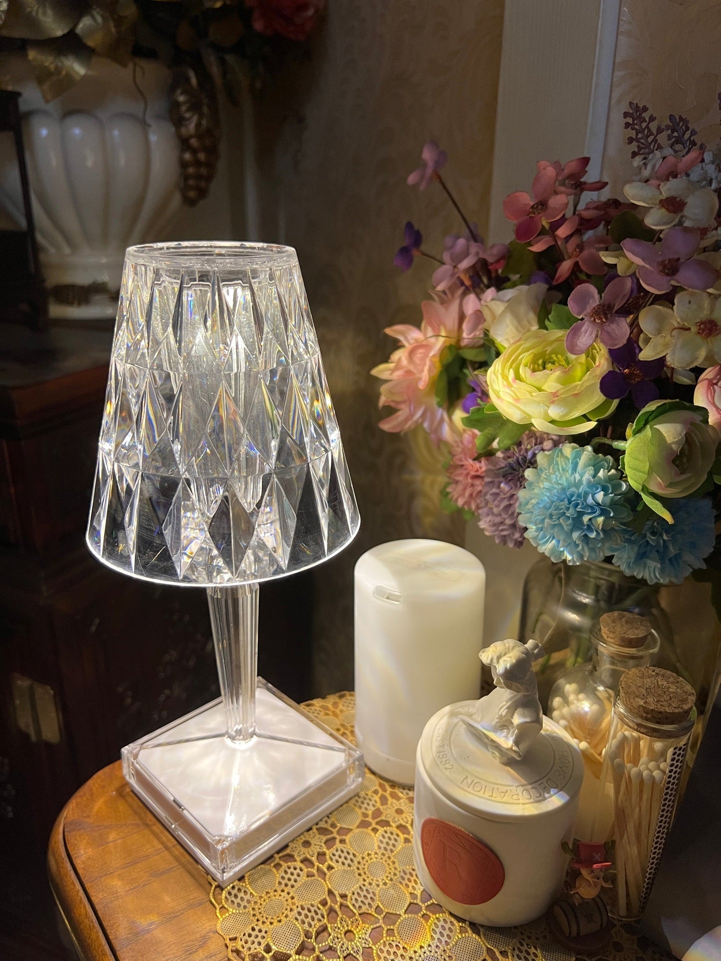 Stylish LED Table Lamp with Glam Glow