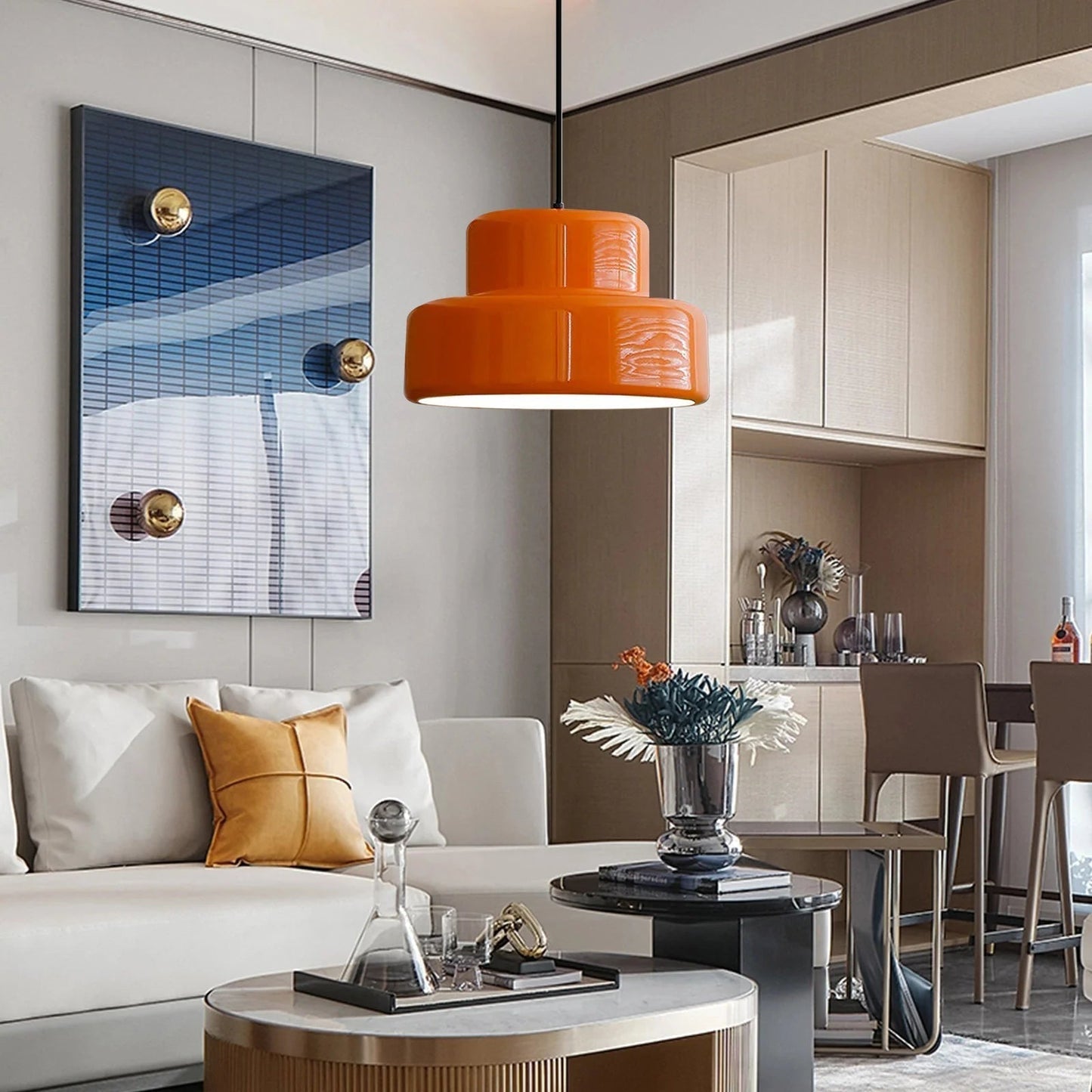 Warm Orange Pendant Dining Lamp