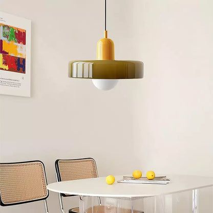 Vibrant Glass Hanging Lamp in Modern Style