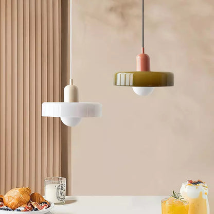 Bauhaus Colored Glass Pendant Lamp 2