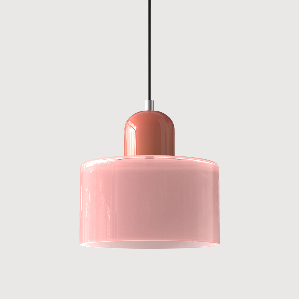 Sleek Glass Cylinder Pendant LED Light Fixture - Fesara