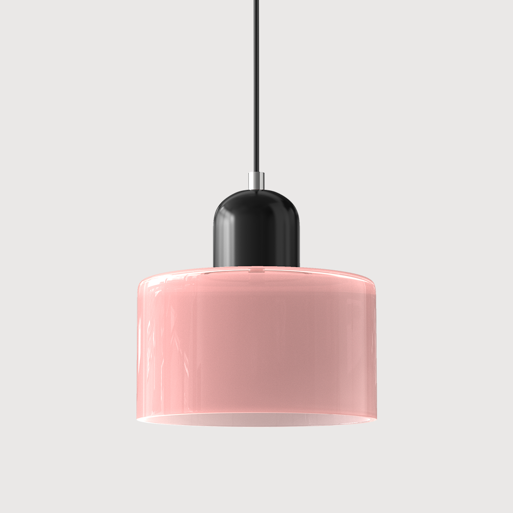 Sleek Glass Cylinder Pendant LED Light Fixture