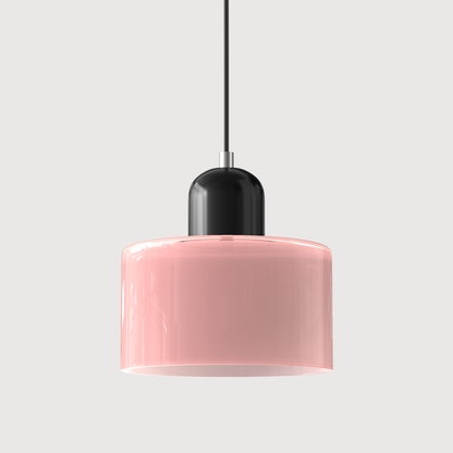 Sleek Glass Cylinder Pendant LED Light Fixture