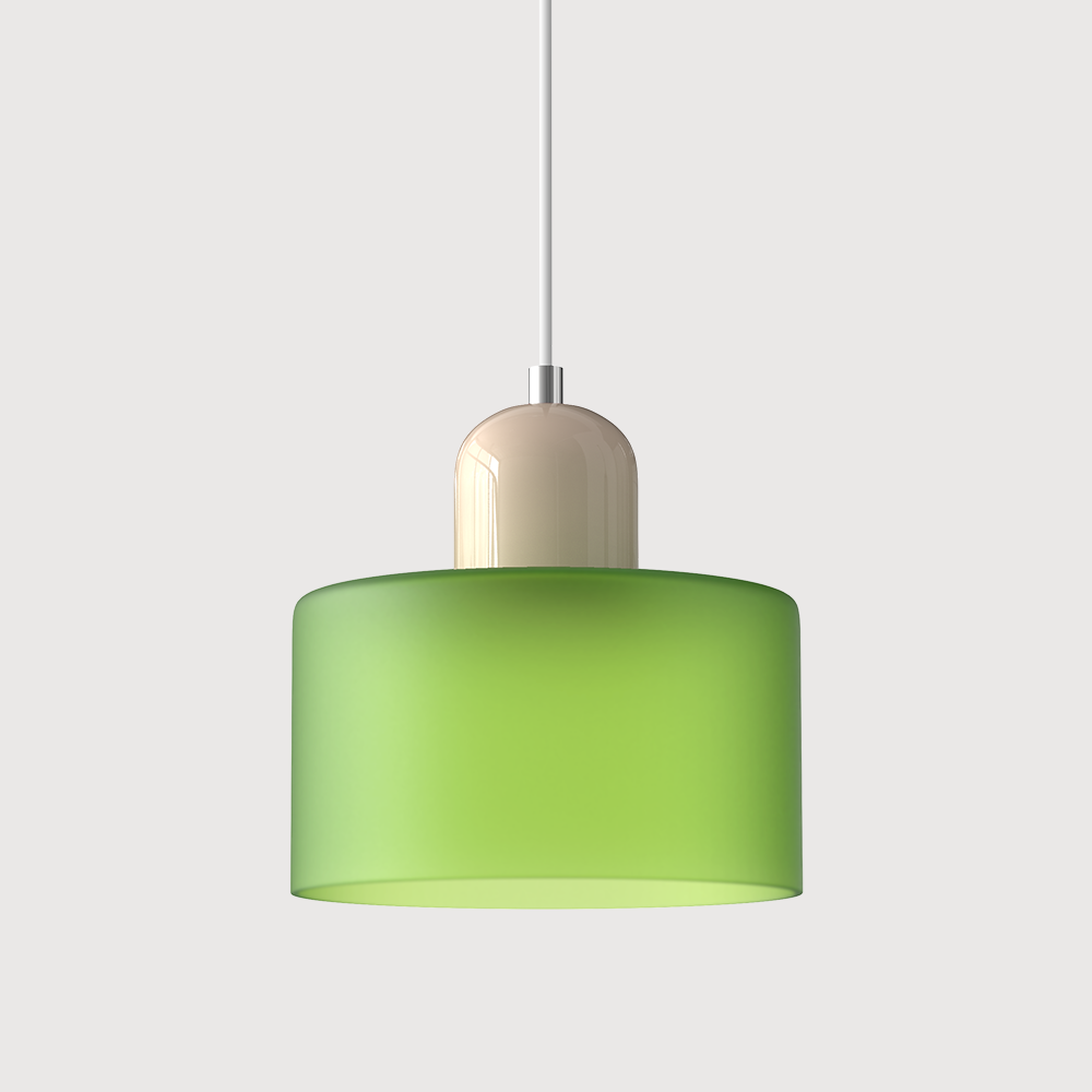 Sleek Glass Cylinder Pendant LED Light Fixture