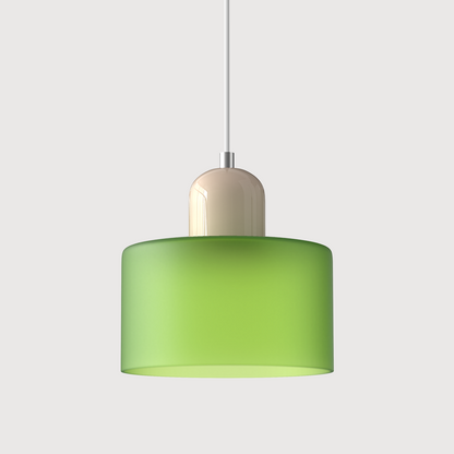 Sleek Glass Cylinder Pendant LED Light Fixture