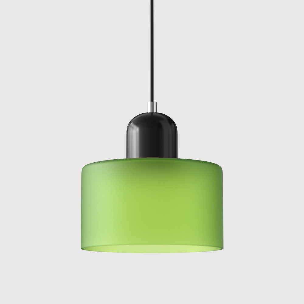 Sleek Glass Cylinder Pendant LED Light Fixture