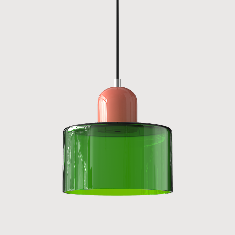 Sleek Glass Cylinder Pendant LED Light Fixture