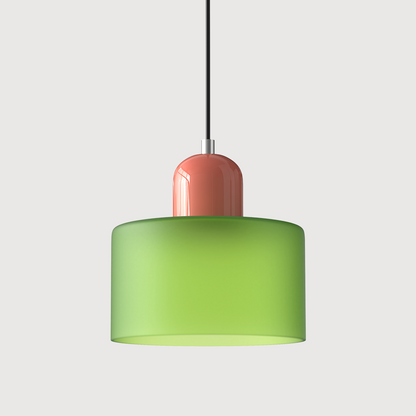 Sleek Glass Cylinder Pendant LED Light Fixture