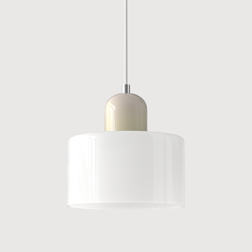 Sleek Glass Cylinder Pendant LED Light Fixture