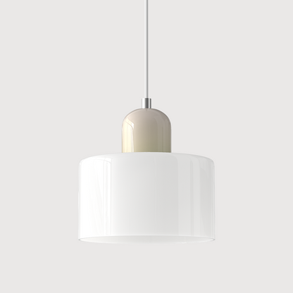 Sleek Glass Cylinder Pendant LED Light Fixture