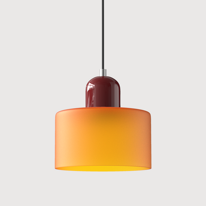 Sleek Glass Cylinder Pendant LED Light Fixture