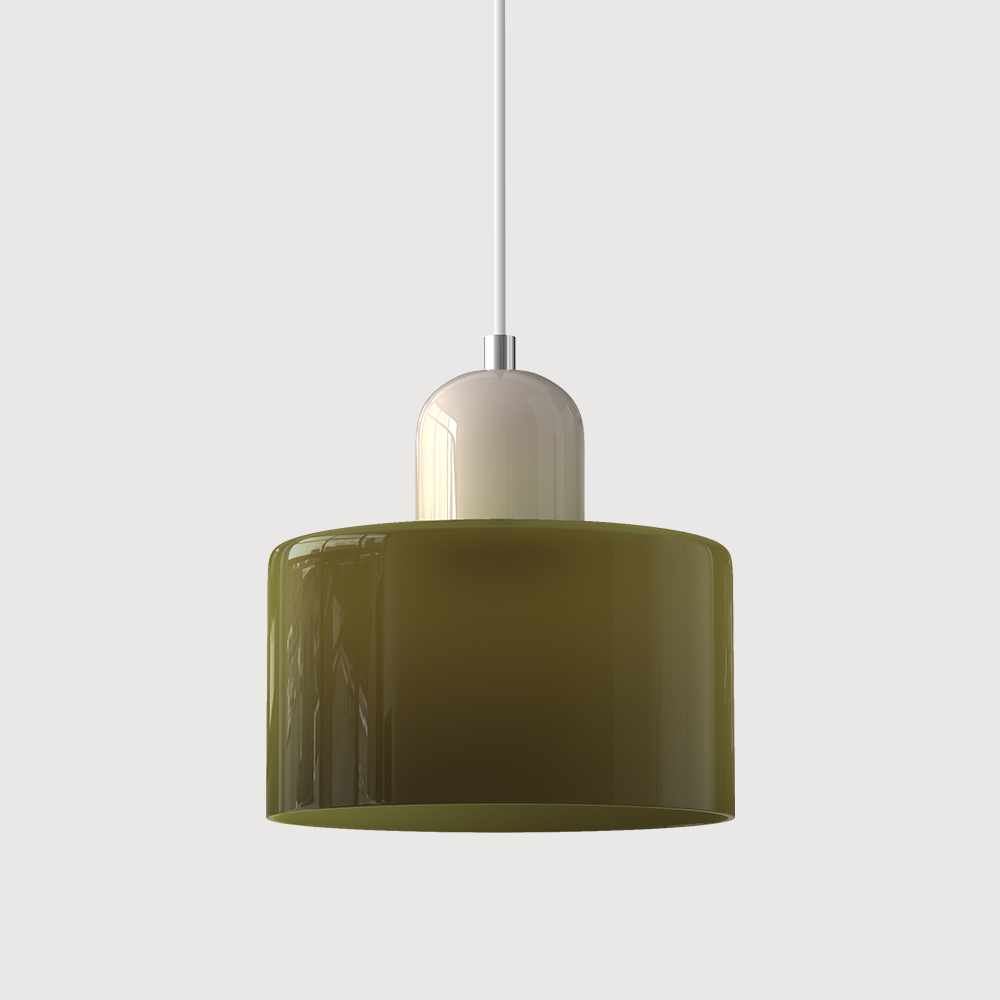 Sleek Glass Cylinder Pendant LED Light Fixture