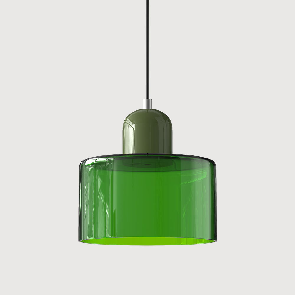 Sleek Glass Cylinder Pendant LED Light Fixture