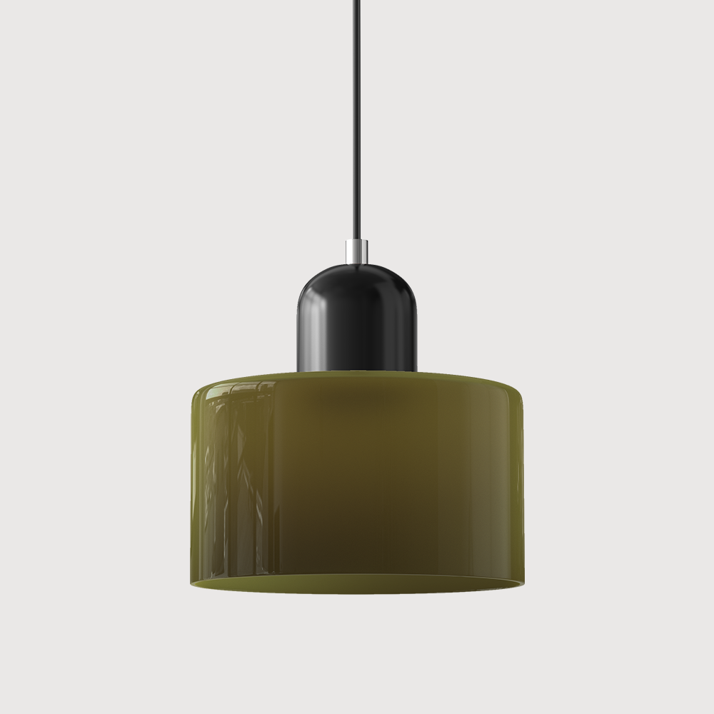 Sleek Glass Cylinder Pendant LED Light Fixture