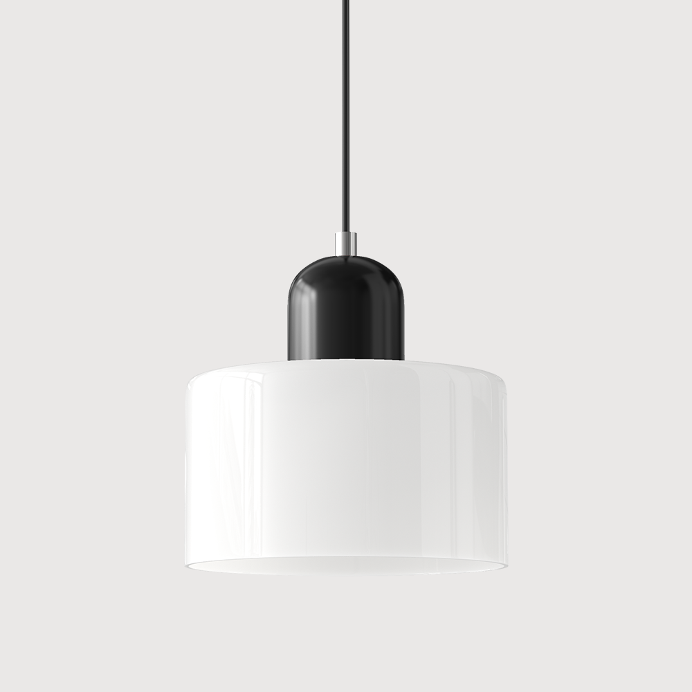 Sleek Glass Cylinder Pendant LED Light Fixture