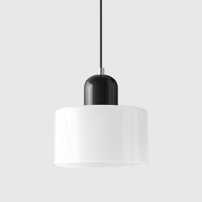 Sleek Glass Cylinder Pendant LED Light Fixture