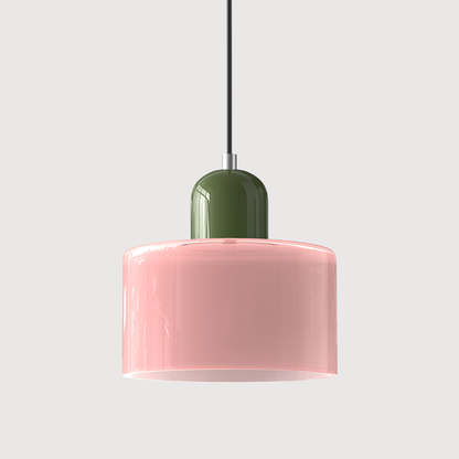 Sleek Glass Cylinder Pendant LED Light Fixture